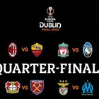 Sorteggi Europa League, ecco i quarti finale: derby italiano Milan-Roma e Atalanta-Liverpool. Le date e il calendario