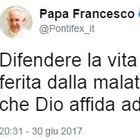 • L'appello del Papa: "La vita va sempre difesa" - Tweet