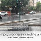 Maltempo, pioggia e grandine a Roma: disagi e allagamenti