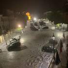 Rieti, forte grandinata nella notte in Sabina: l'inconsueta immagine della piazza principale di Poggio Mirteto