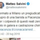 Barista stuprata per ore: legata al bancone e imbavagliata. Fermato un 34enne, Salvini: «Castrazione chimica per impedire a chi violenta di farlo sempre»