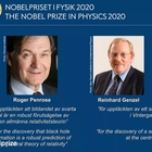 Nobel per la fisica 2020 a Penrose, Genzel e Ghez: i teorici dei buchi neri