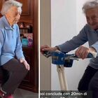 Nonna Maria, ecco la ginnastica per tenersi in forma a 102 anni: la workroutine nei video del nipote Emanuele Ferrari diventa virale su TikTok