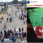 Nigeria, «manifestanti uccisi dalla polizia durante il coprifuoco». E Osimhen mostra una bandiera insanguinata