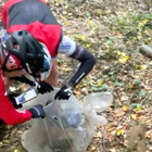 Gruppo di ciclisti salvano cuccioli appena nati