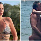 Claudia Galanti ai tropici con il nuovo compagno: il bacio romantico in bikini