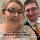Matrimonio a tema calcio: «Come mettere d'accordo gli sposi che tifano squadre avversarie». Il video su TikTok