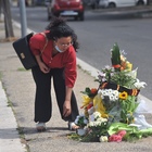Roma, Infernetto: fiori sul luogo dell'investimento del 14enne Mattia Roperto, travolto e ucciso da un'auto