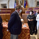 Raggi incontra i candidati sindaco Calenda e Gualtieri al convegno Acli in aula Giulio Cesare (foto Daniele Leone/Ag.Toiati)
