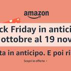 Amazon, Black Friday in anticipo: ecco le offerte fino al 19 novembre