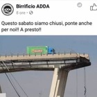 Birrificio usa foto della tragedia di Genova: «Siamo chiusi, ponte anche per noi». Bufera social