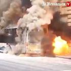 Bus esploso a Roma: il momento dell'esplosione