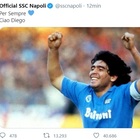 Il tweet del Calcio Napoli: «Per sempre 💙 Ciao Diego»