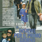 Eros Ramazzotti e Marica Pellegrinelli portano a scuola i figli (Diva e donna)
