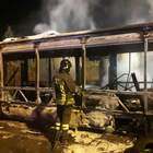 Tre autobus Atac a fuoco nel deposito di Grottarossa