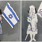 Milano, vandalizzato il murales di Anna Frank: «Free Gaza»