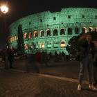 Colosseo illuminato di verde per San Patrizio