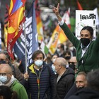 La protesta dei lavoratori di Alitalia 