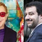 • Salvini le canta a Elton John: "No al pippone sulle adozioni gay"