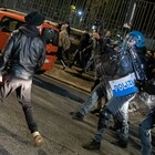 Roma, tafferugli tra Polizia e antagonisti durante il corteo (foto Davide Fracassi/Ag.Toiati)