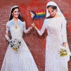Kate Middleton e Meghan Markle spose a Bristol: il murales di TvBoy conquista i fan