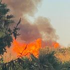 Teramo, vasto incendio a ridosso della ferrovia: le fiamme minacciano le case vicine
