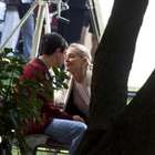 Il bacio tra Riccardo Scamarcio e Sharon Stone (LaPresse)