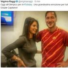 Virginia Raggi: «Che emozione all'Olimpico con Totti». Franceschini: «Che peccato non vedere il capitano contro la Spal»