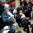 Vittorio Sgarbi insulta alla Camera dei deputati Mara Carfagna e Giusi Bartolozzi: portato via di peso dall'Aula