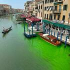 Venezia, l'acqua del Canal Grande diventa verde fosforescente. Cosa sta succedendo