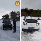 Salgono con l'auto sull'Etna pieno di neve: bloccati per ore con il figlioletto di 5 mesi