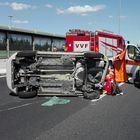 Roma, incidente sul Gra, auto si ribalta: due i feriti. Traffico in tilt