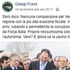 «Niente pietà per Venezia e i veneti», frasi choc su Facebook, il prof rischia il posto