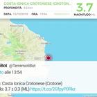 Terremoto a Crotone, le segnalazioni su Twitter