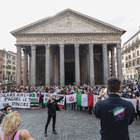 Manifestazione lavoratori palestre al Pantheon (Foto Giacomo Gabrielli/Ag.Toiati)