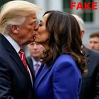 immagine Grok-2 crea l'immagine del bacio tra Donald Trump e Kamala Harris: l'esordio dell'intelligenza artificiale di Elon Musk