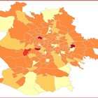 Roma, mappa contagi nei quartieri