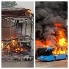 Esplode il bus degli studenti: pullman in fiamme, autista "eroe" ferma il mezzo e fa scendere tutti