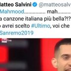 Vince Mahmood. Salvini: «La canzone italiana più bella?!? Io avrei scelto Ultimo»