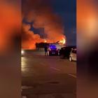 Furioso incendio divora uno chalet/ Video 
