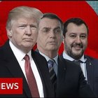 Salvini con Bolsonaro e Trump: per la Bbc sono i politici che hanno diffuso fake news sul coronaivrus VIDEO