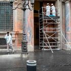 Blitz degli attivisti di Ultima Generazione al Senato, danni alla facciata per 40mila euro. La consulente: «La pittura sarebbe scomparsa con la pioggia»