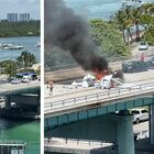 Miami, aereo si schianta contro il ponte: il video choc sui social