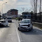 Scontro frontale sulla Casilina a Roccasecca, due feriti e strada chiusa