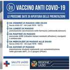 Vaccini Lazio, prenotazione per la fascia 40-43 anni