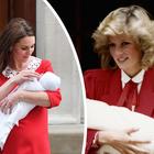 Kate Middleton, il vestito rosso dopo il terzo figlio come Diana all'uscita con Harry