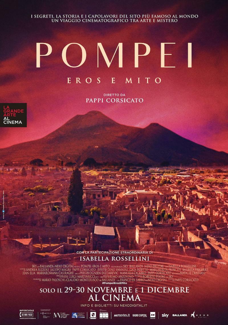 Pompei. Eros e mito” di Pappi Corsicato in anteprima nelle sale il 29 e il  30 novembre e il 1 dicembre