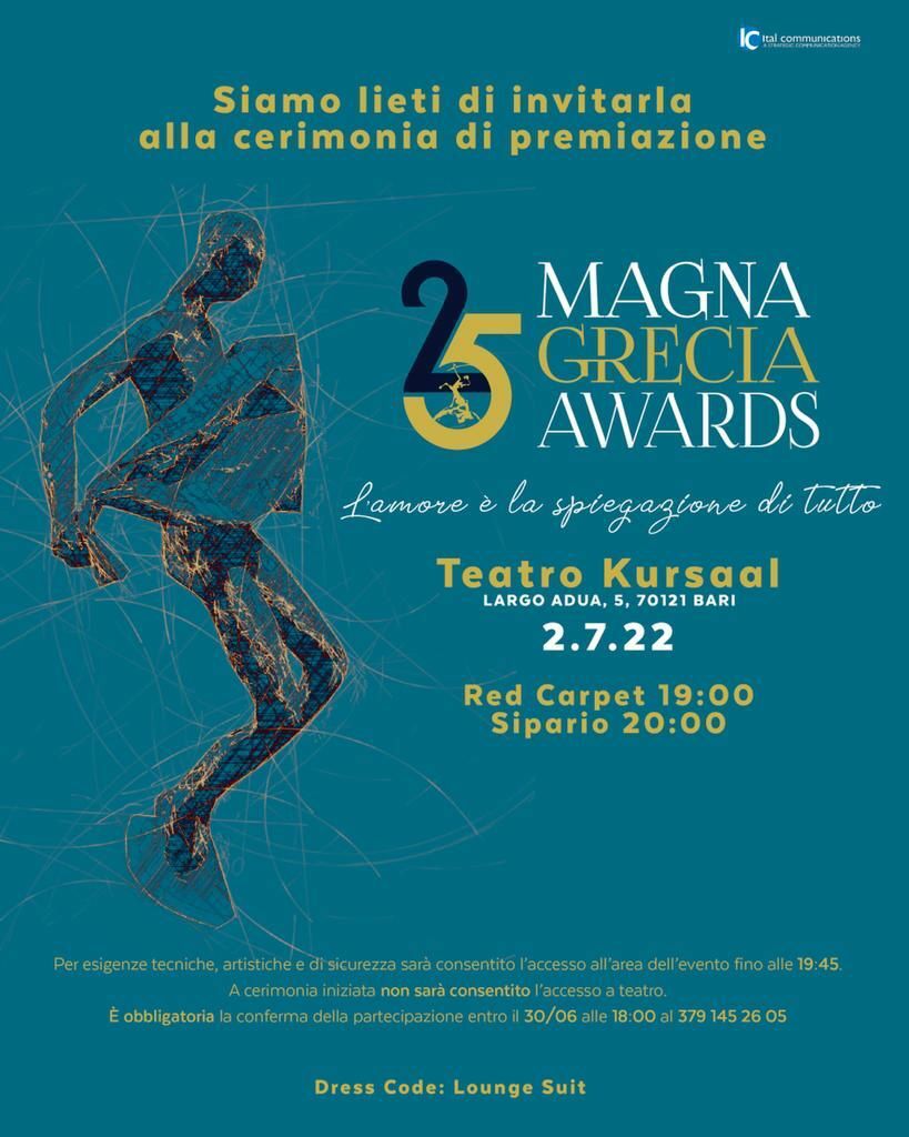 Magna Grecia Awards 2022: «L'amore è la spiegazione di tutto»