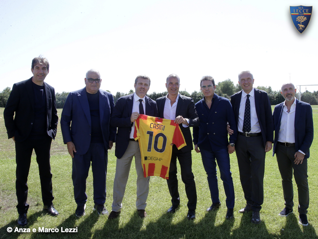 Casini, presidente della Lega Serie A, in visita al Lecce Calcio. Una  giornata intera per conoscere il club