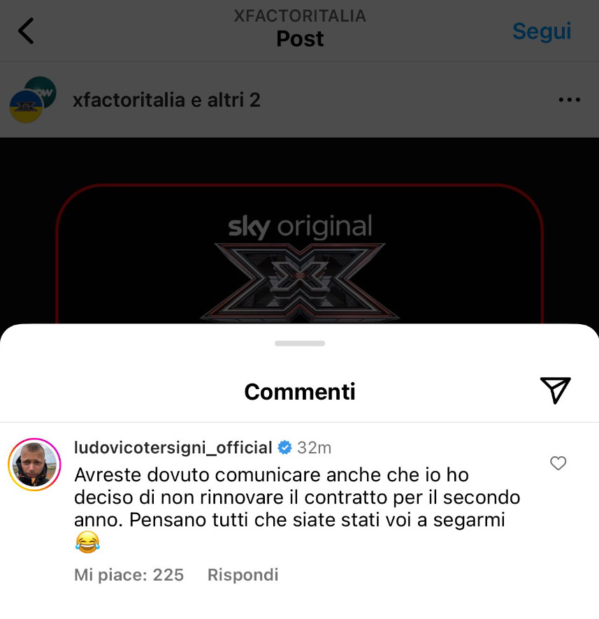 Morgan via da X Factor, il commento (poi sparito) dell'ex presentatore  Tersigni: «Dite che me ne sono andato, non che mi avete segato». E Bugo se  la ride